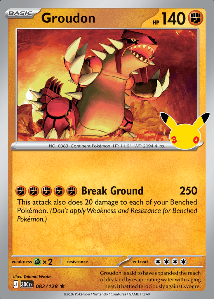 Groudon Pokémon card