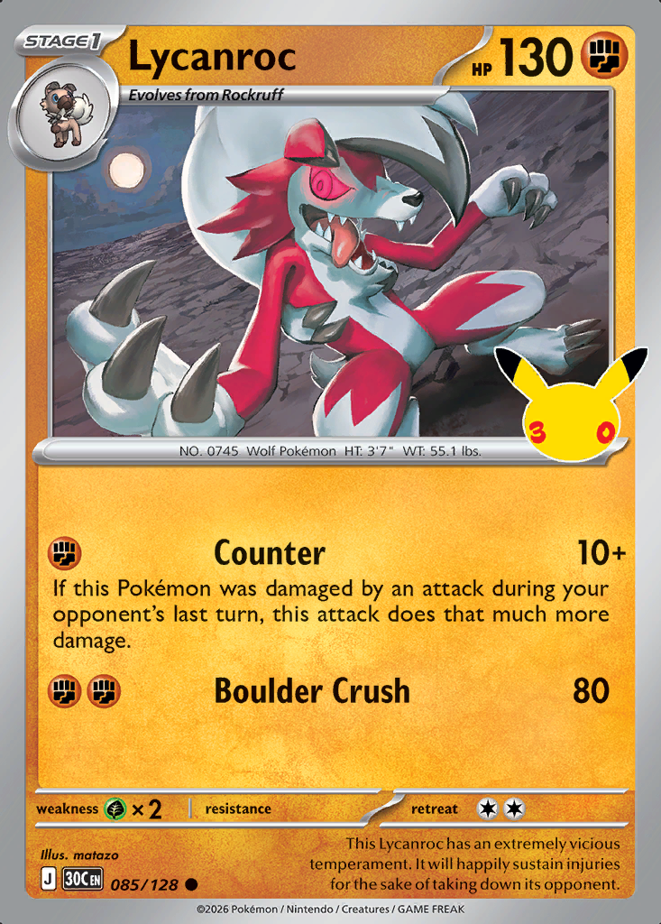 Lycanroc Pokémon card