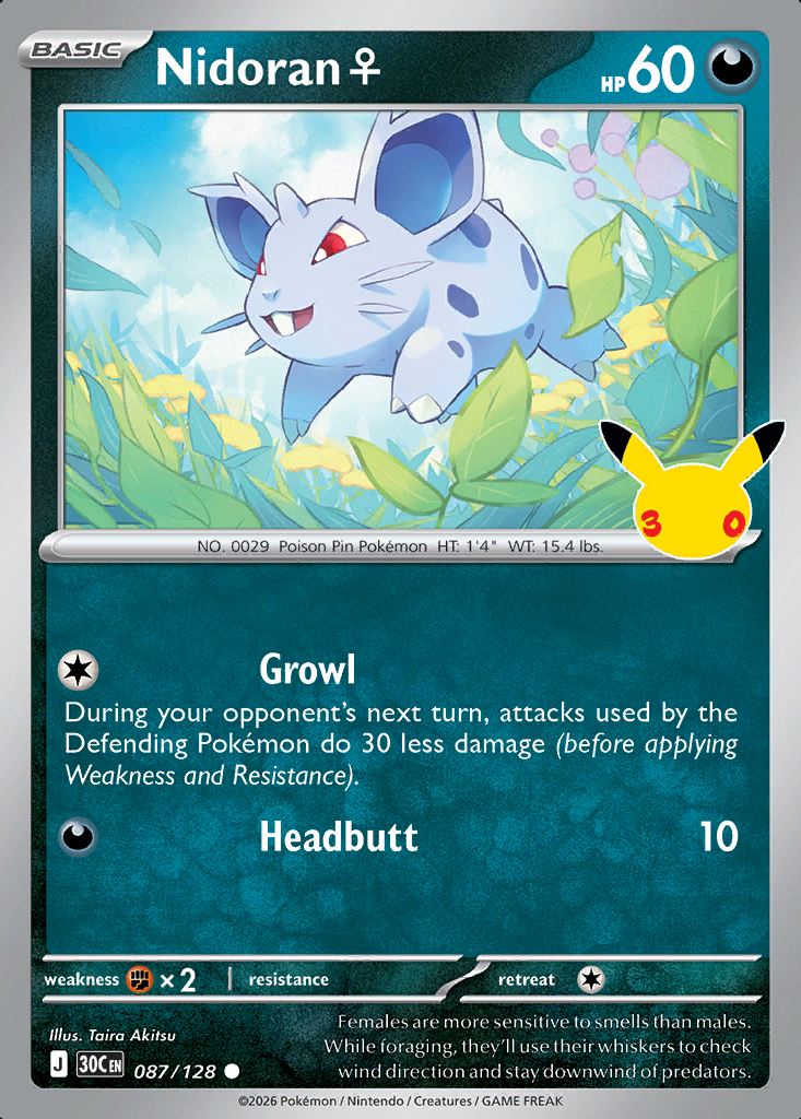 Nidoran♀ Pokémon card