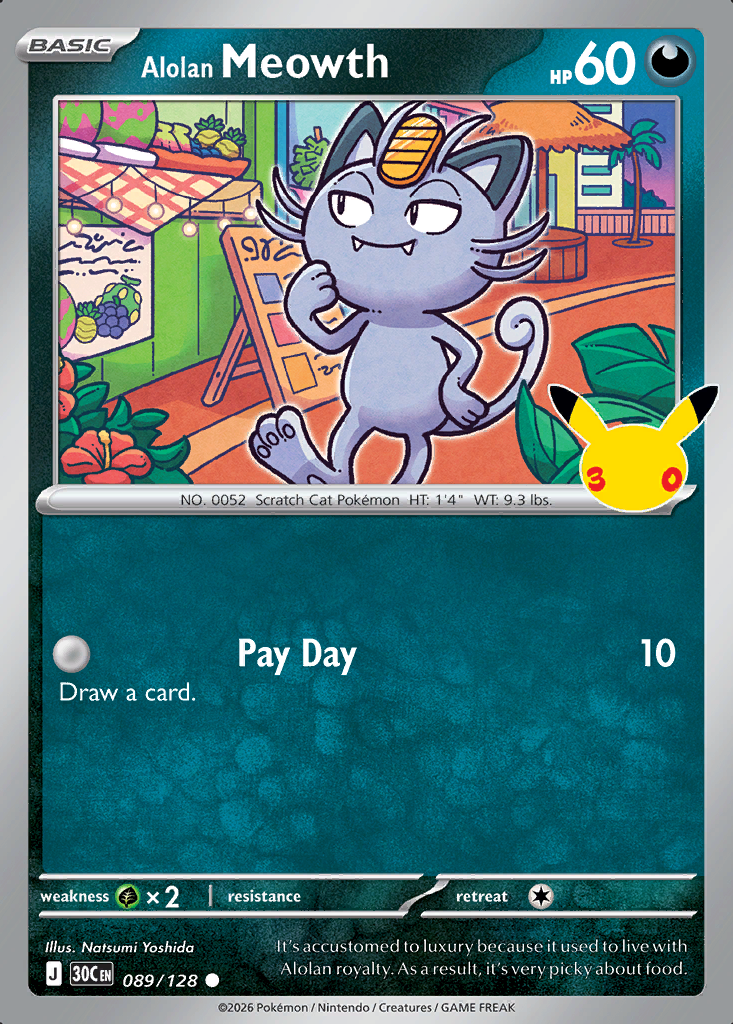 Alolan Meowth Pokémon card