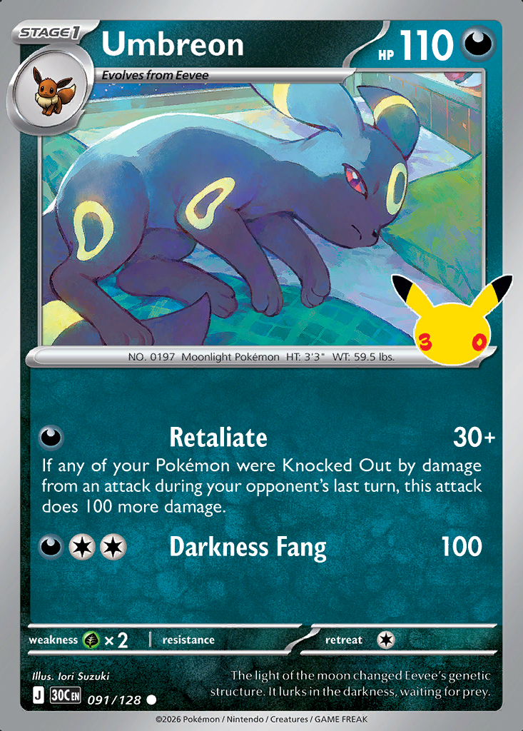 Umbreon Pokémon card