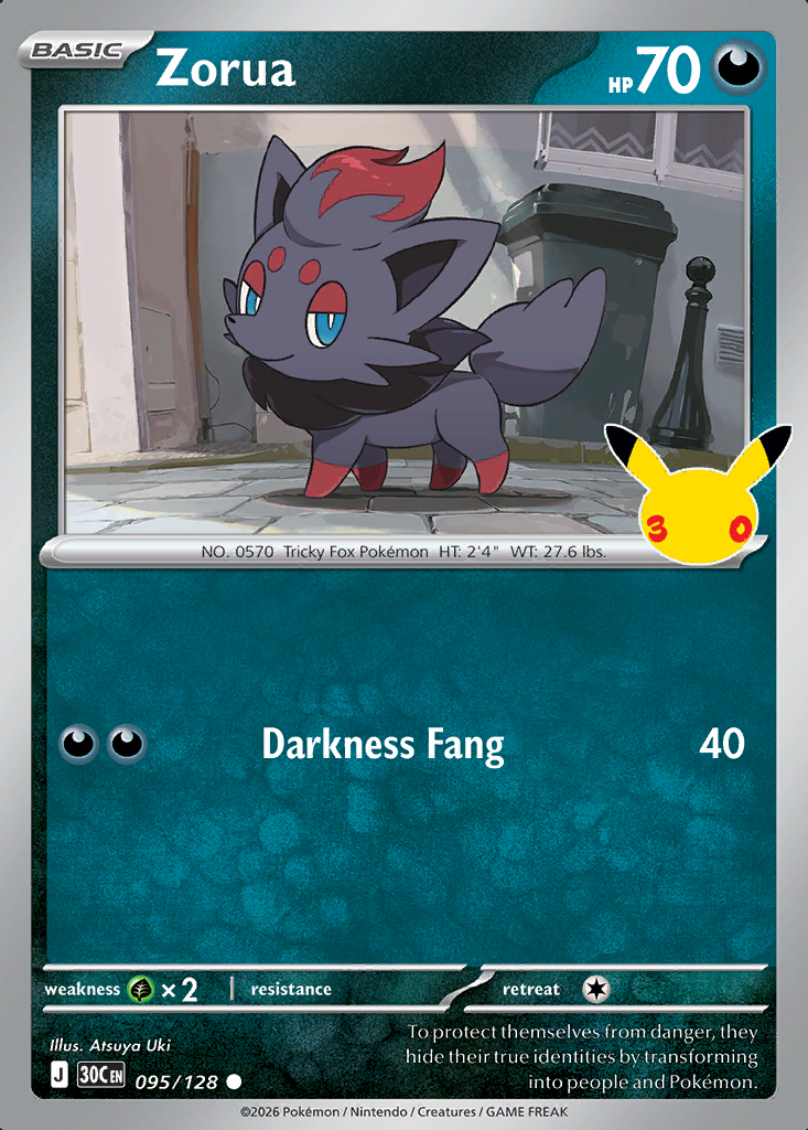 Zorua Pokémon card