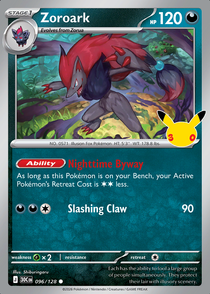Zoroark Pokémon card