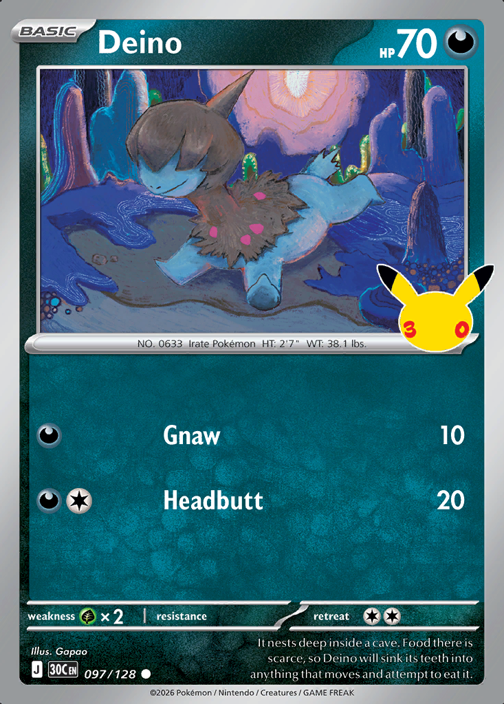 Deino Pokémon card