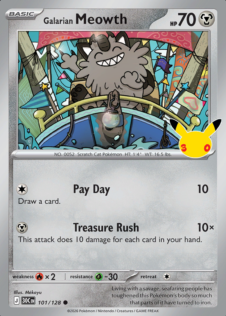 Galarian Meowth Pokémon card
