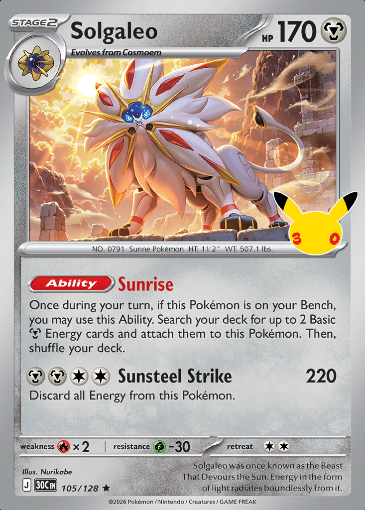 Solgaleo Pokémon card