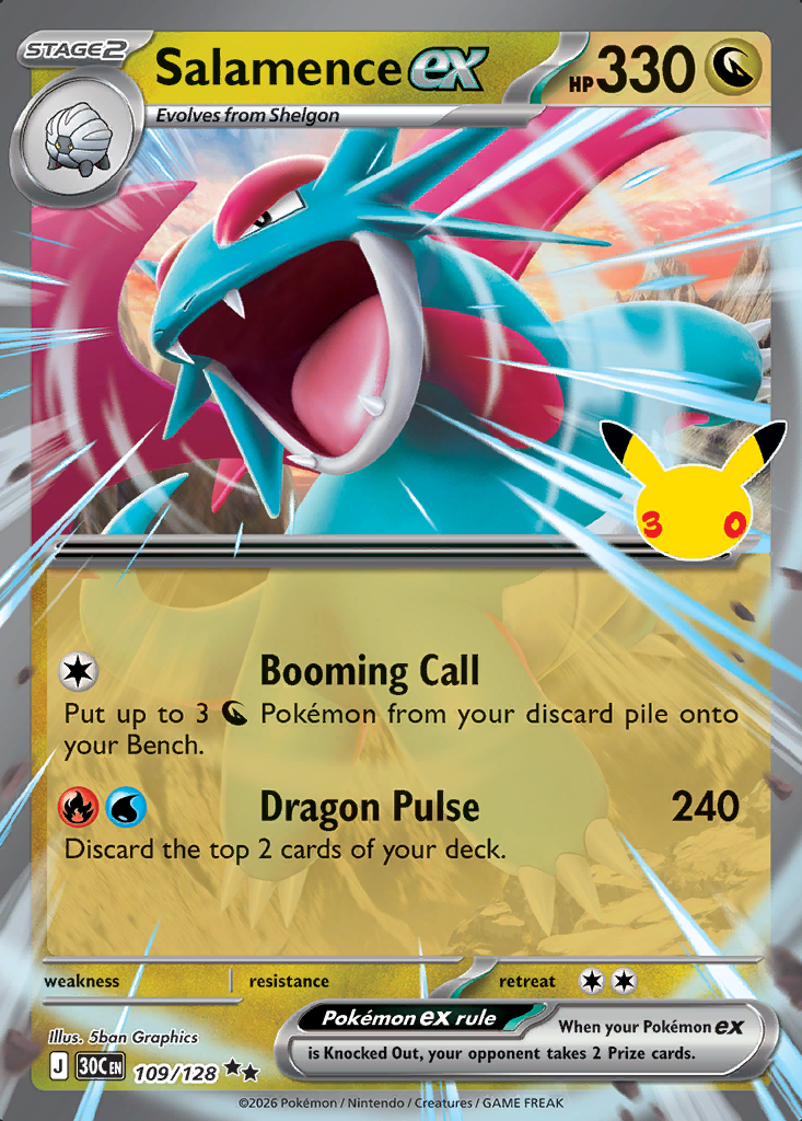 Salamence ex Pokémon card