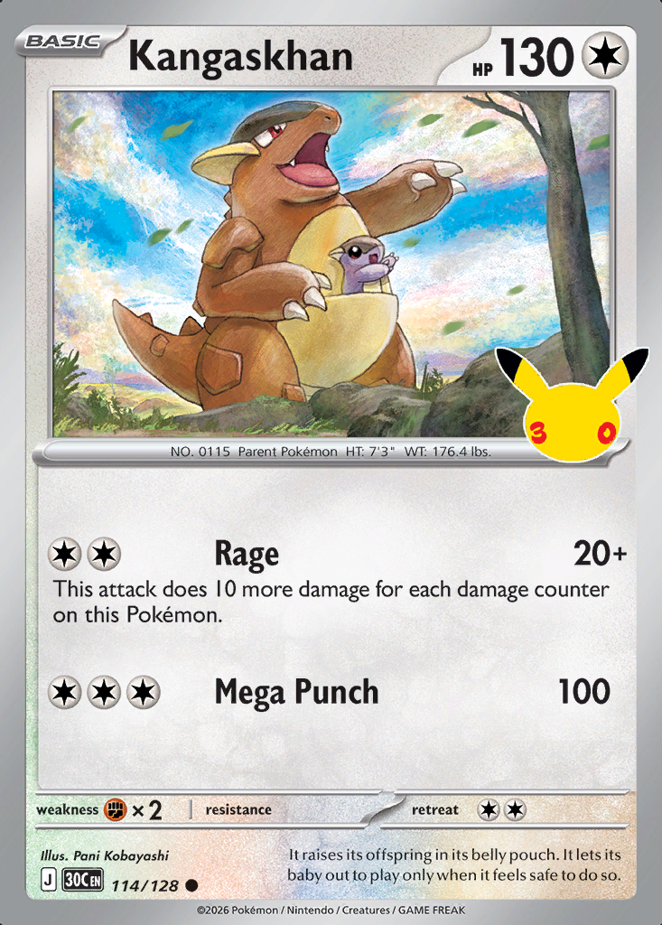 Kangaskhan Pokémon card