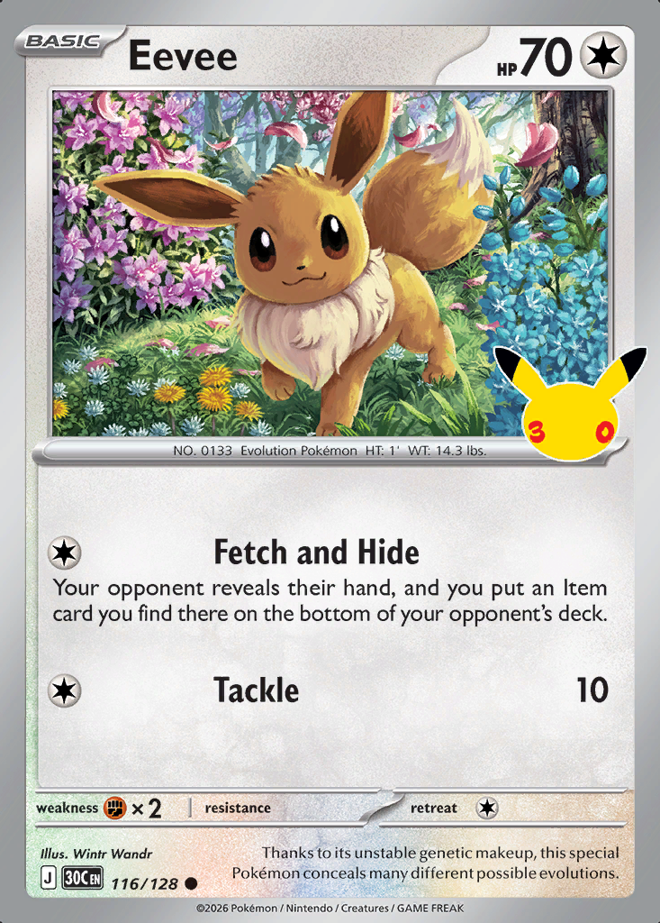Eevee Pokémon card