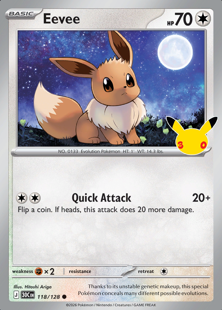 Eevee Pokémon card