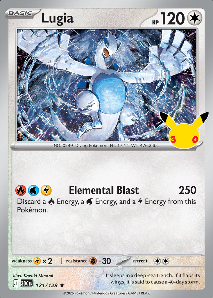 Lugia Pokémon card