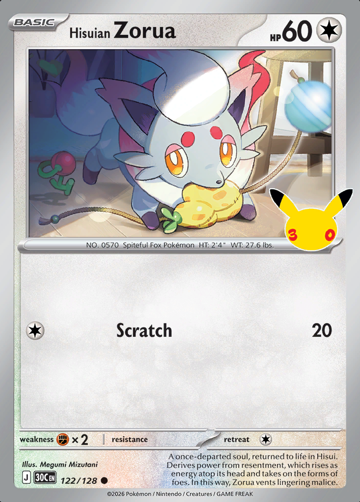 Hisuian Zorua Pokémon card