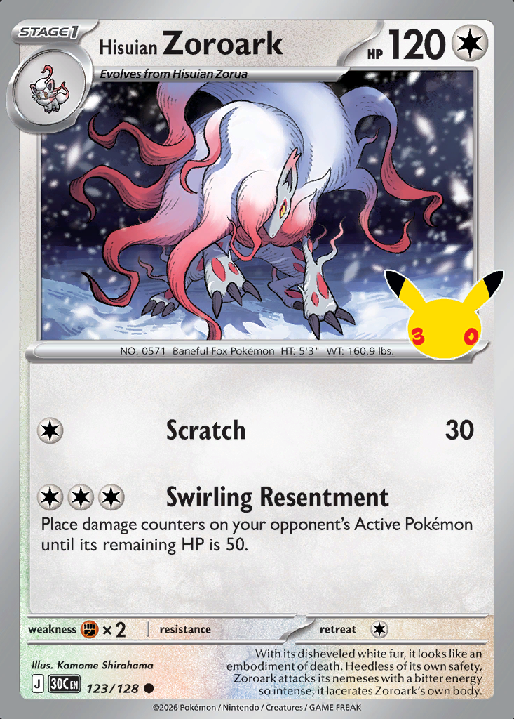 Hisuian Zoroark Pokémon card