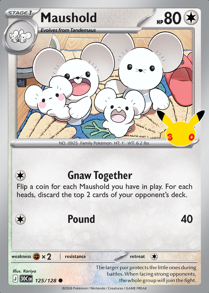 Maushold Pokémon card