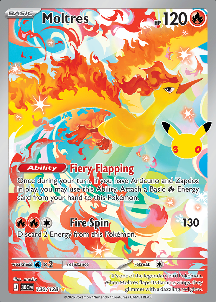 Moltres Pokémon card
