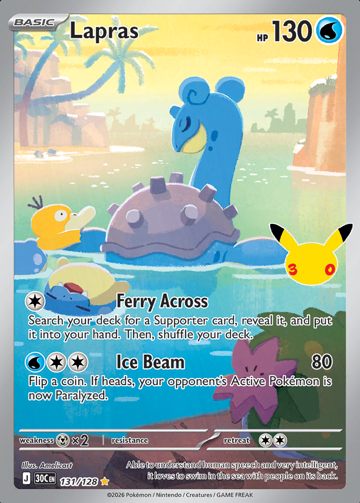 Lapras Pokémon card