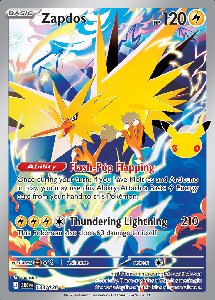 Zapdos Pokémon card