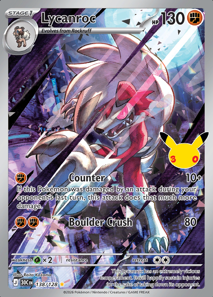 Lycanroc Pokémon card