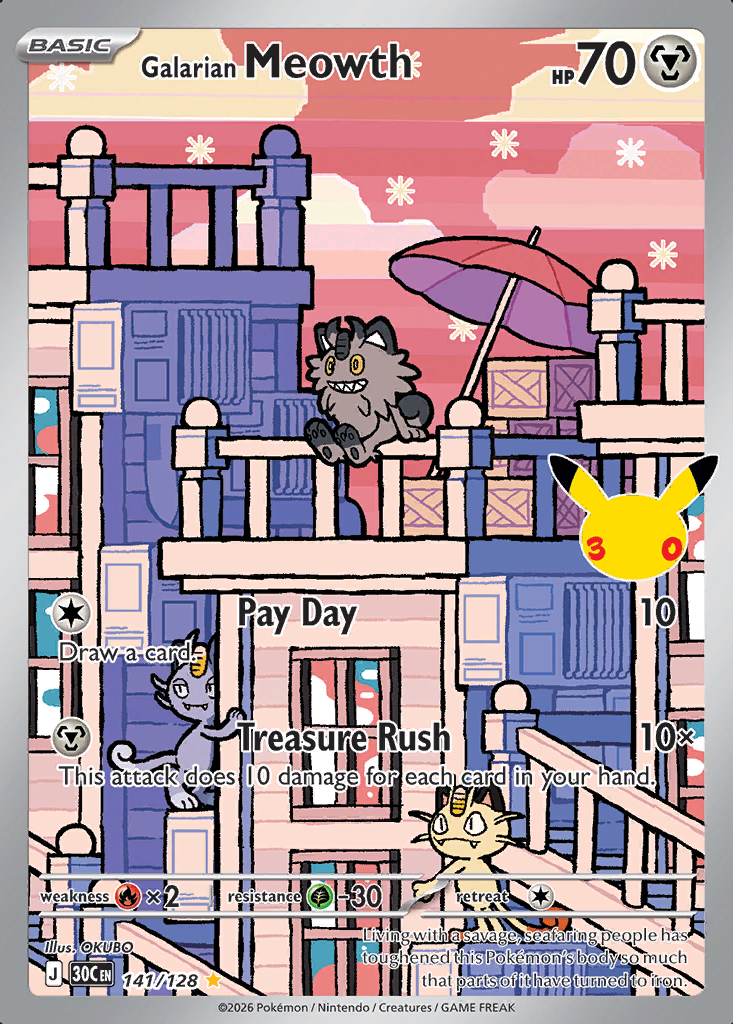 Galarian Meowth Pokémon card