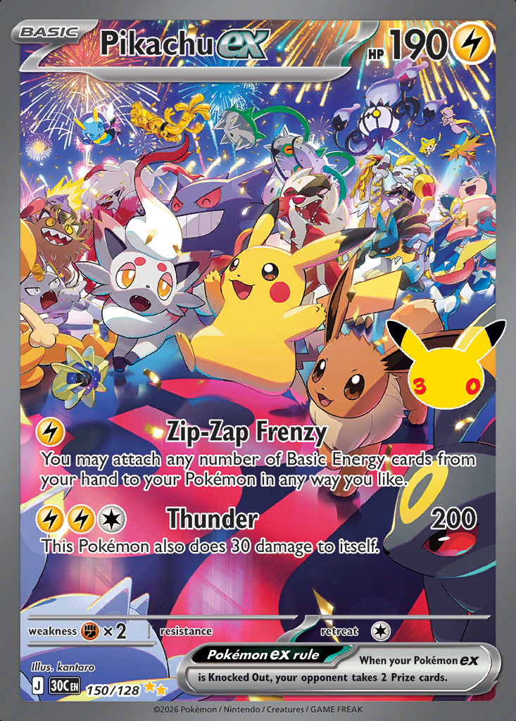 Pikachu ex Pokémon card