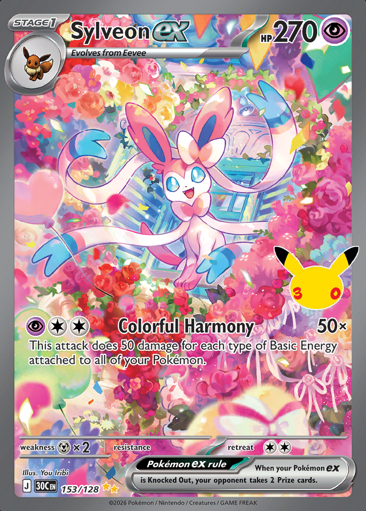 Sylveon ex Pokémon card