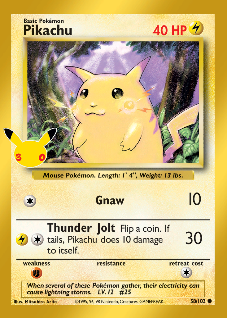 Pikachu Pokémon card