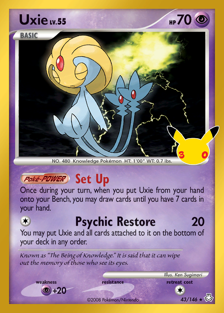 Uxie Pokémon card
