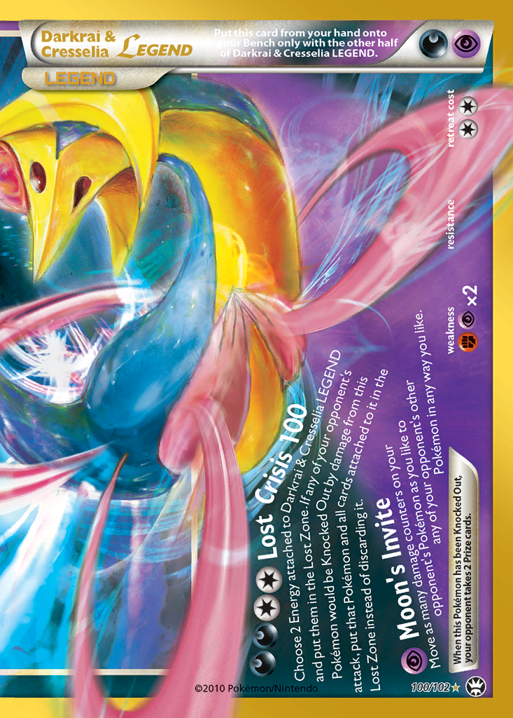 Darkrai & Cresselia LEGEND Pokémon card