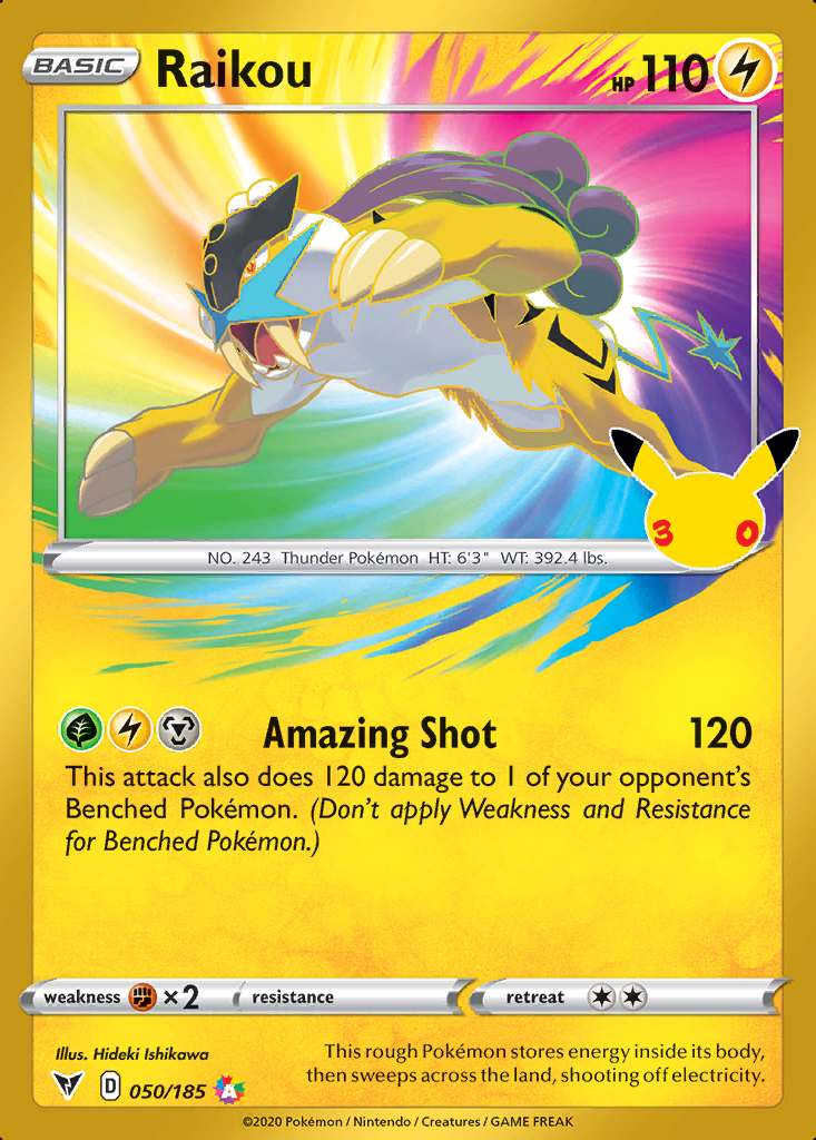 Raikou Pokémon card
