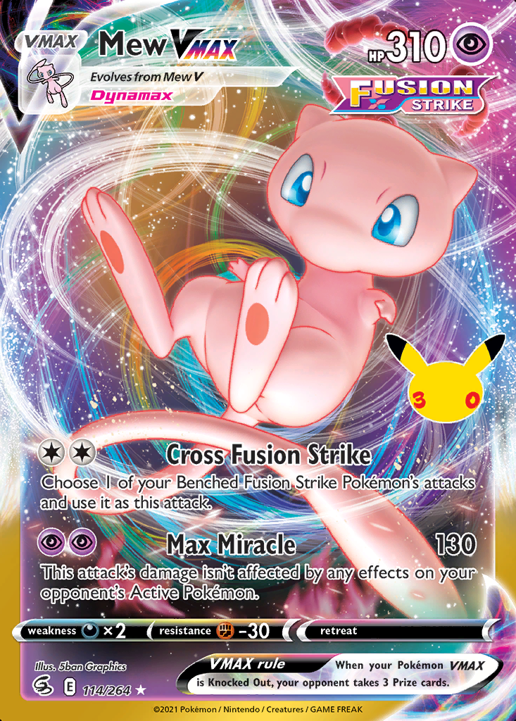 Mew VMAX Pokémon card