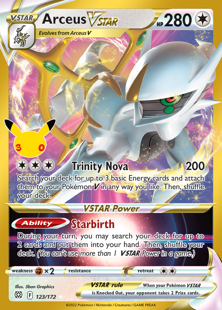 Arceus VSTAR Pokémon card