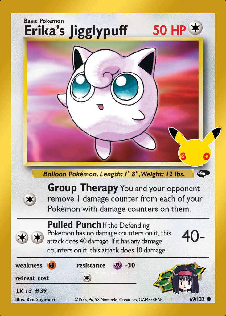 Erika's Jigglypuff Pokémon card