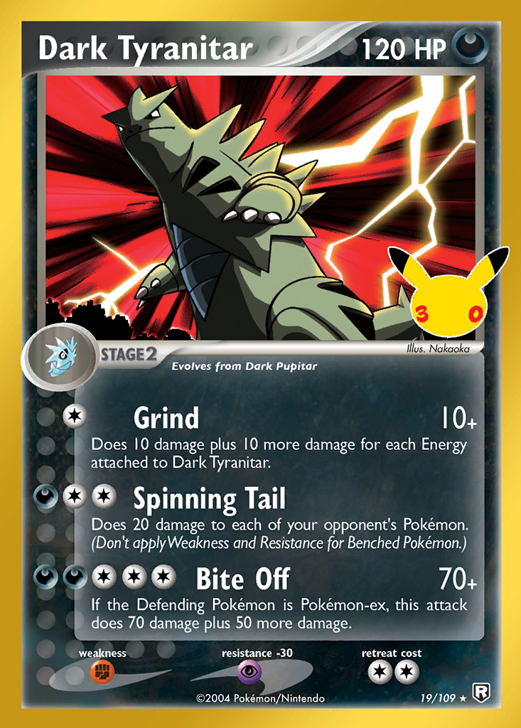 Dark Tyranitar Pokémon card
