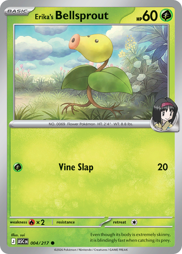 Erika's Bellsprout Pokémon card