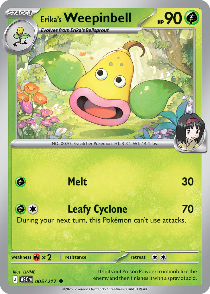 Erika's Weepinbell Pokémon card