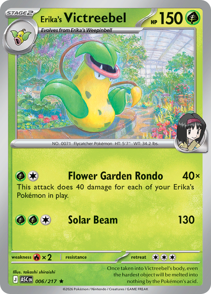 Erika's Victreebel Pokémon card