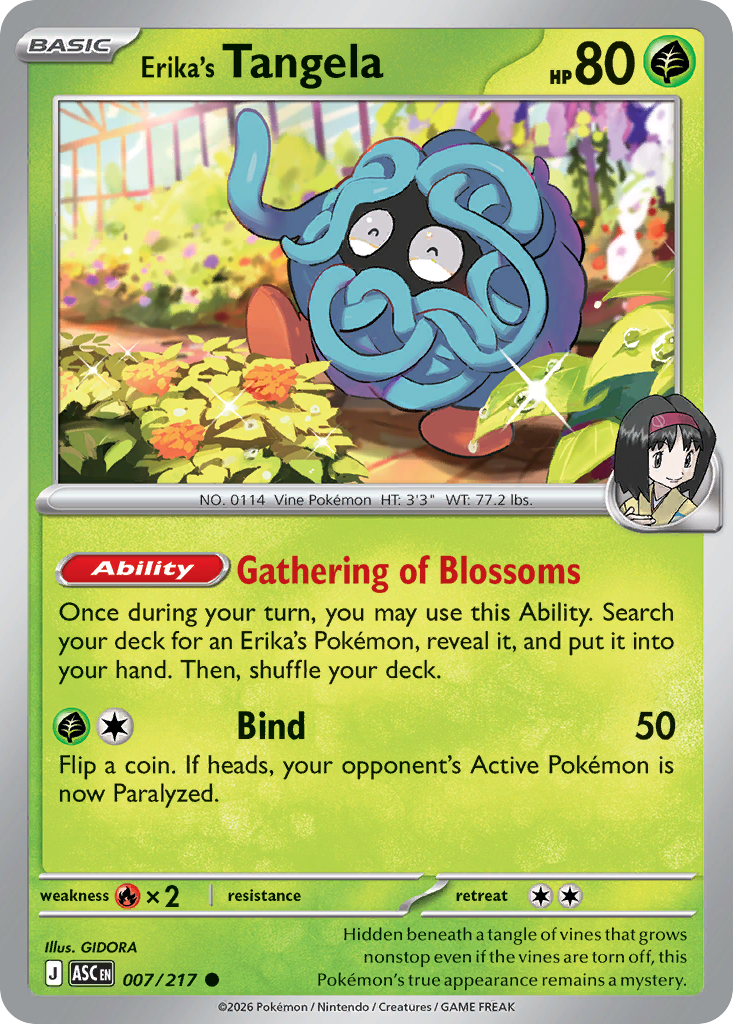 Erika's Tangela Pokémon card