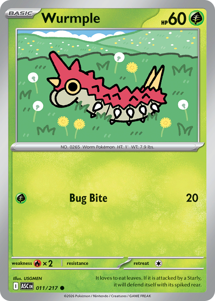 Wurmple Pokémon card
