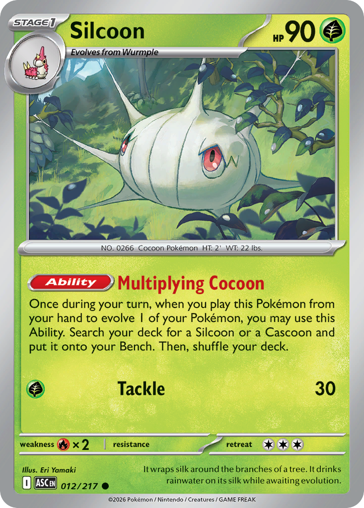 Silcoon Pokémon card