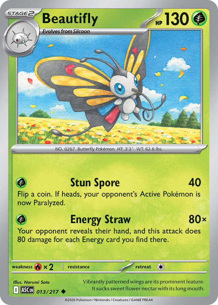 Beautifly Pokémon card