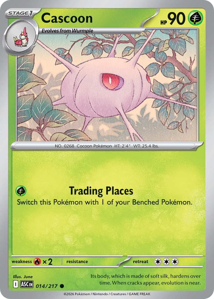 Cascoon Pokémon card