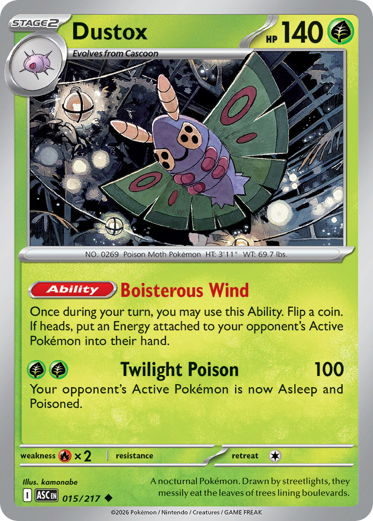 Dustox Pokémon card