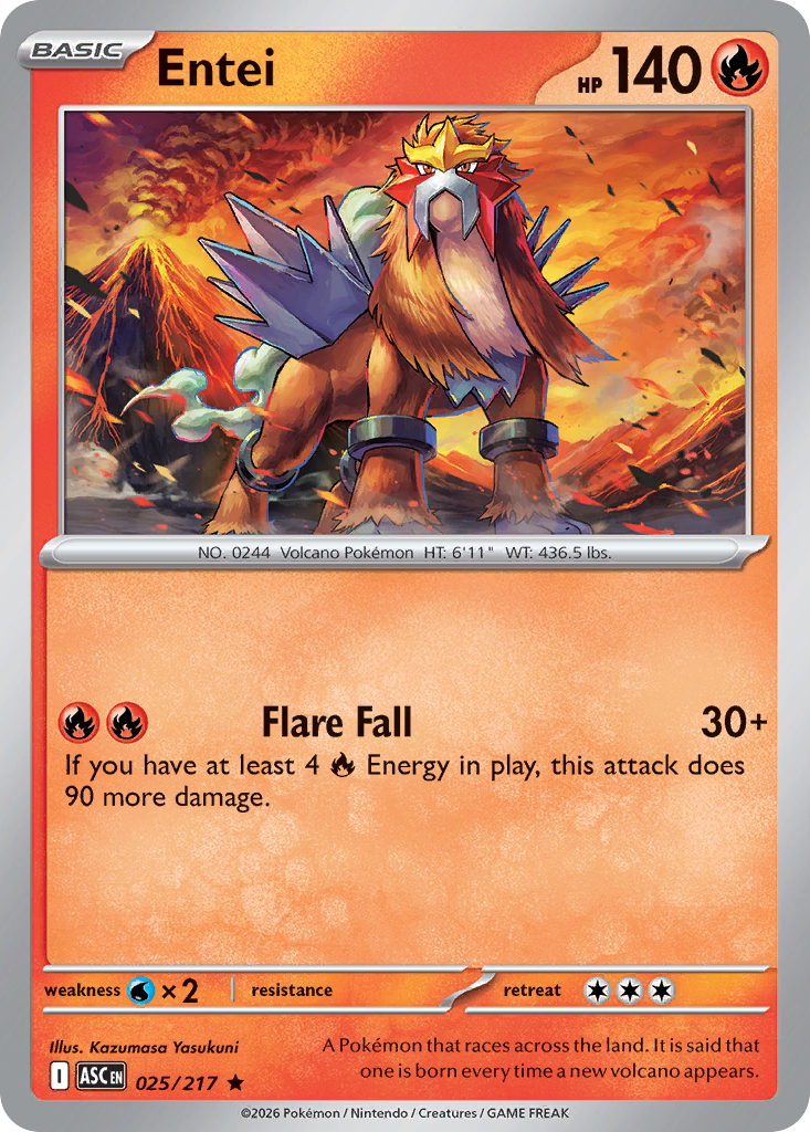 Entei Pokémon card