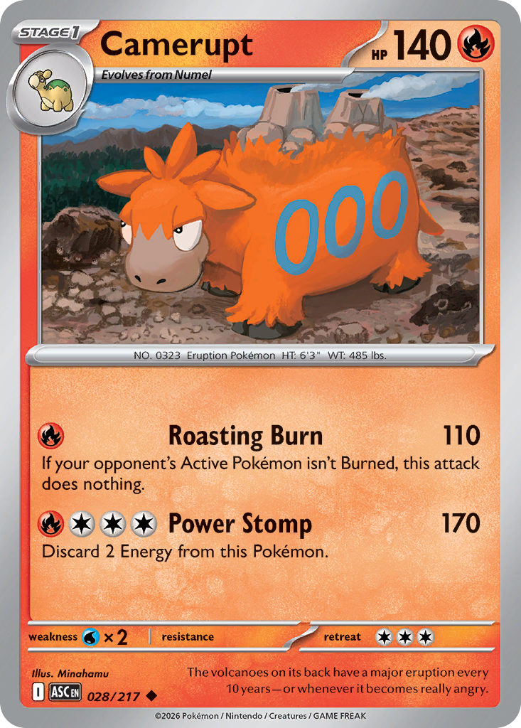Camerupt Pokémon card