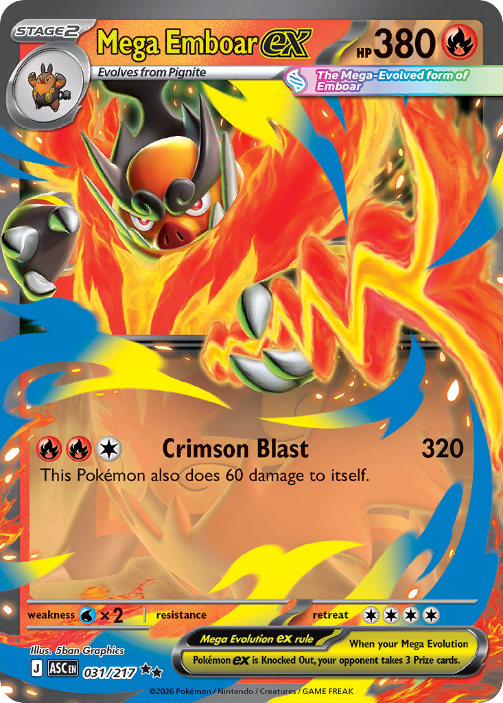 Mega Emboar ex Pokémon card