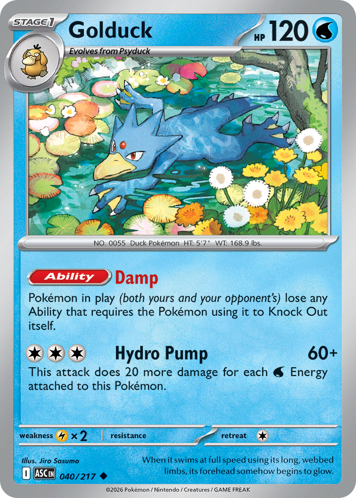Golduck Pokémon card