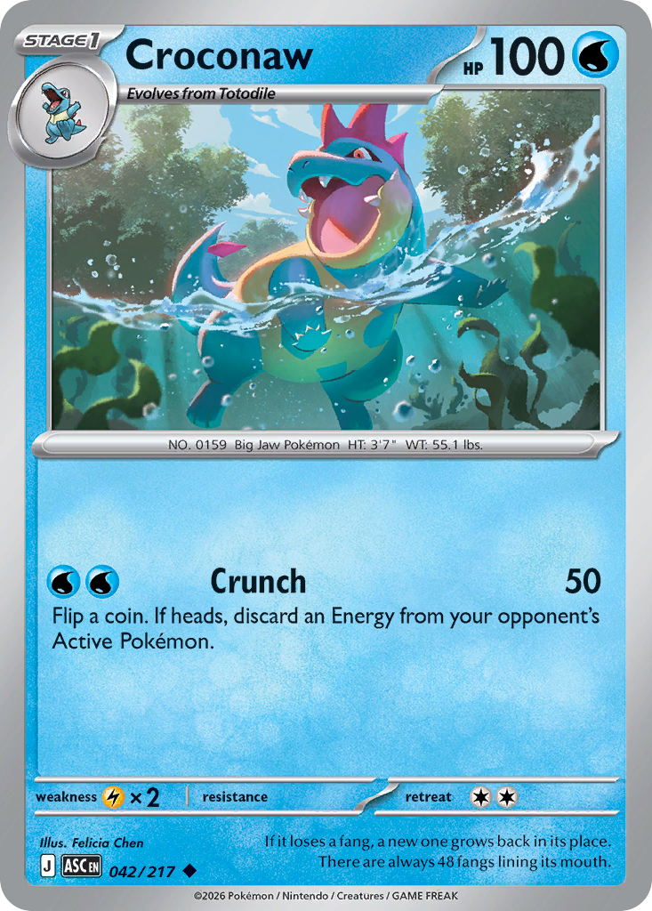 Croconaw Pokémon card