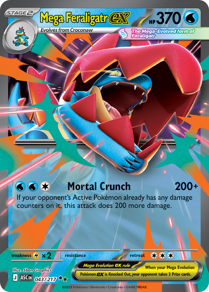 Mega Feraligatr ex Pokémon card