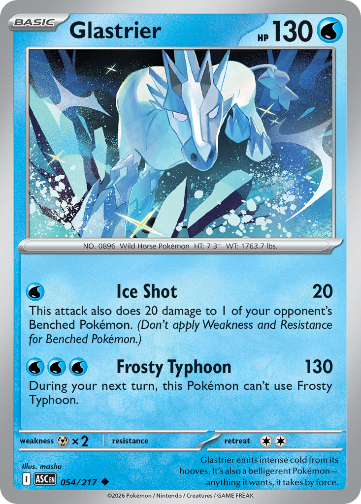 Glastrier Pokémon card
