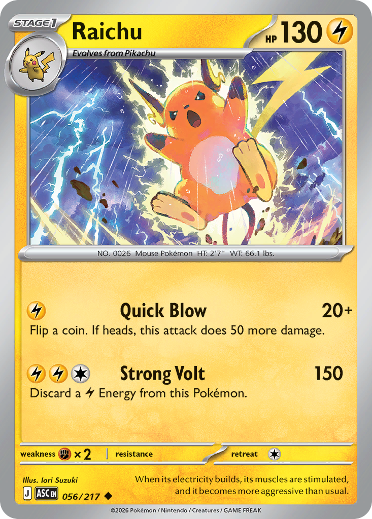 Raichu Pokémon card